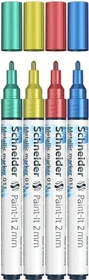 Schneider Paint-It 011 2mm Metallicmarker violett metallic/gelb/rot/blau, 4er-Set