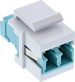 InLine Keystone Modul Fiber LC-Duplex/LC-Duplex Buchse, türkis