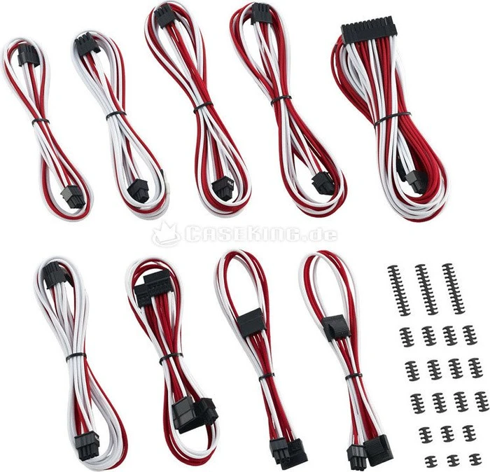 CableMod C-Series RMi/RMx Classic ModMesh Cable Kit, weiß/rot