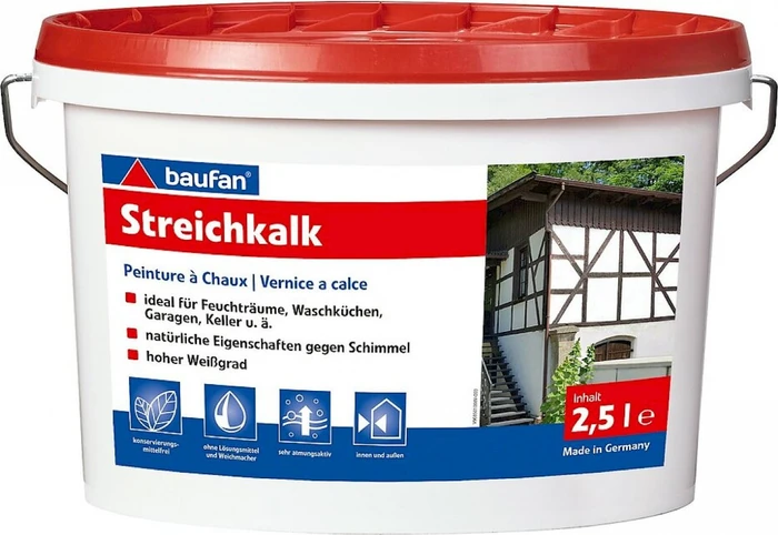 Baufan Streichkalk, 2.5l