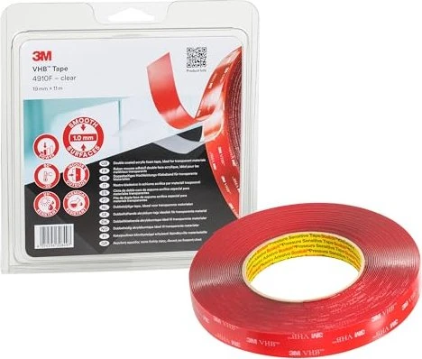 3M VHB doppelseitiges Klebeband 4910 F transparent, 19mm/11m, 1 Stück