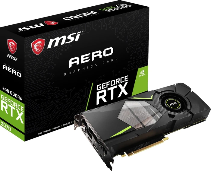 MSI GeForce RTX 2070 Aero 8G, 8GB GDDR6, HDMI, USB-C, 3x DP