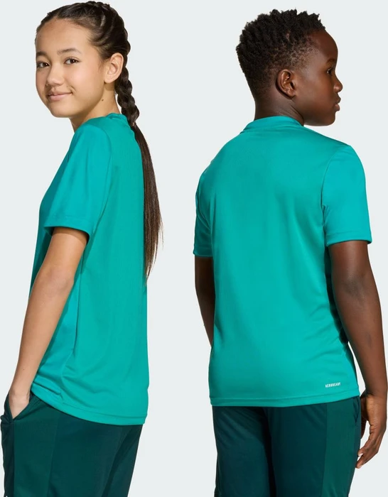 adidas Train Essentials Logo Regular Fit Funktionsshirt kurzarm pure teal/white (Junior)