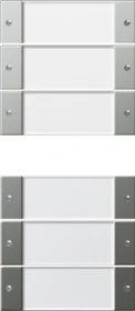 Gira System 55 Wippenset mit Beschriftungsfeld 6-fach (3+3), edelstahl