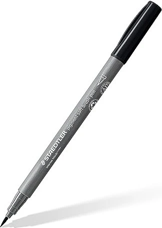 Staedtler pigment soft brush pen 372 intensiv schwarz, 10er-Pack