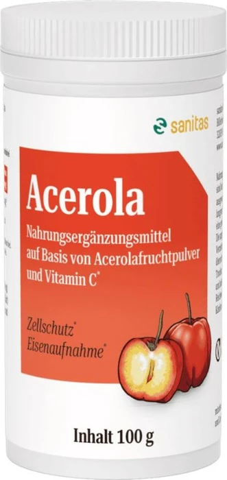 Sanitas Acerola + Vitamin C Pulver, 100g