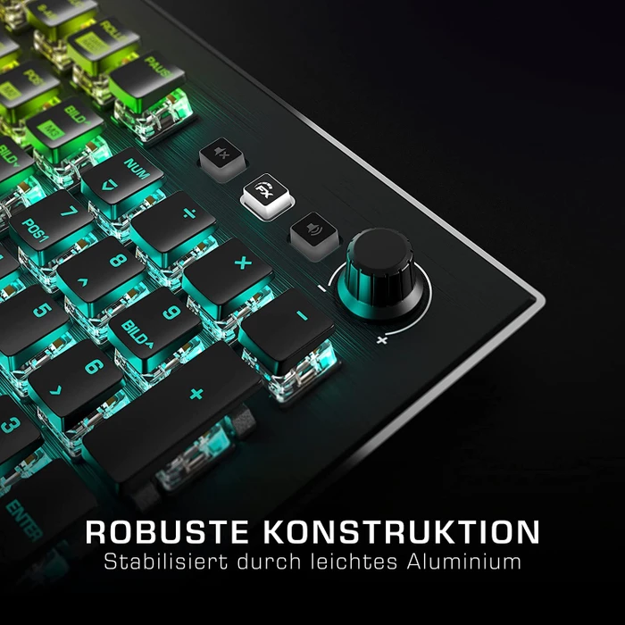Roccat Vulcan Pro, LEDs RGB, schwarz, Titan Optical Tactile, USB, DE