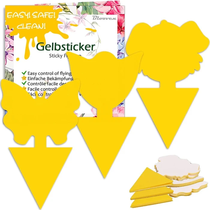 Blooven Gelbsticker gegen Trauermücken, 30 Stück