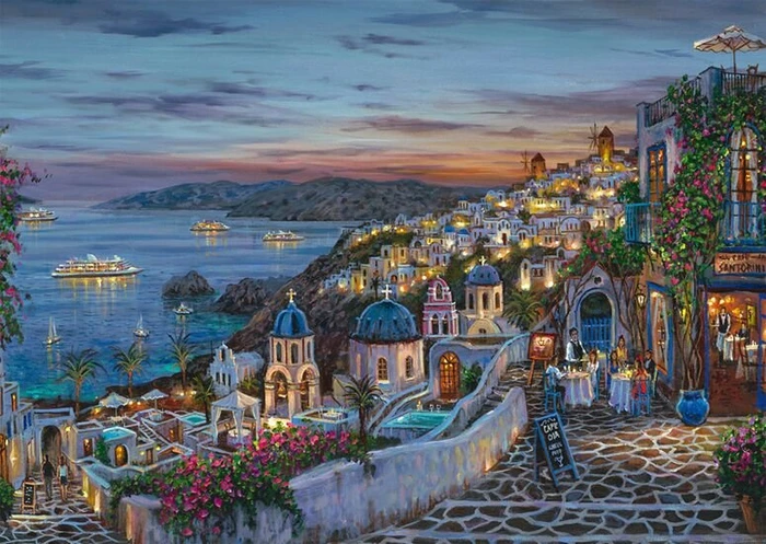 Schmidt Spiele Robert Finale Santorini Sonnenuntergang