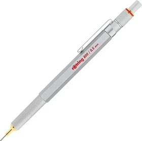 rOtring 800 Feinminen Druckbleistift HB 0.5mm graphit, silber, Radierer