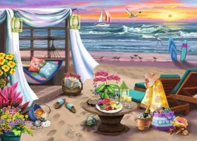 Ravensburger Puzzle Die Oase am Strand