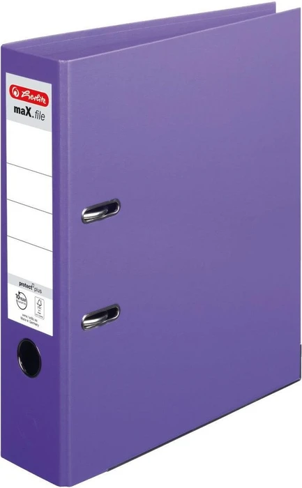 Herlitz maX.file protect plus Ordner 2-Ring, 80mm, A4, violett