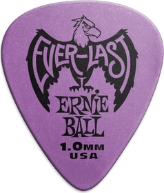 Ernie Ball Purple Everlast Pick, 1.0mm, 12-Pack