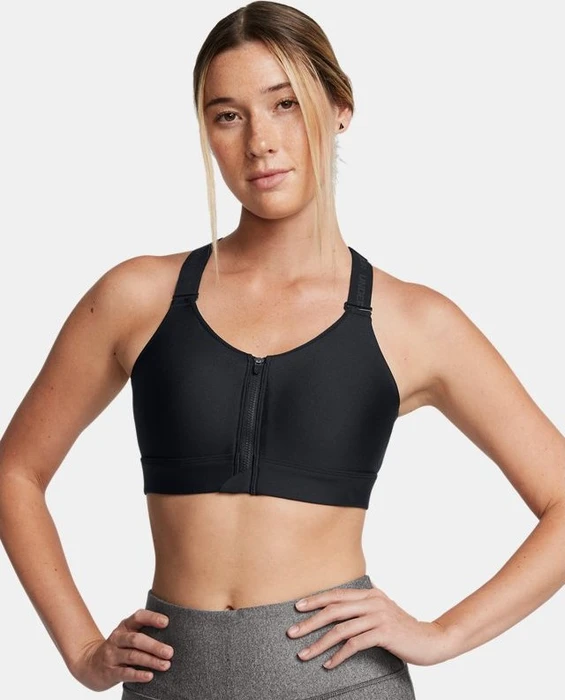 Under Armour Infinity 2.0 High Zip Sport-BH schwarz (Damen)