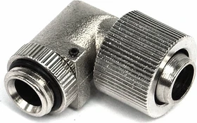 Aquatuning 90° Schlauchanschluss, G1/4" auf 13/10mm, vernickelt