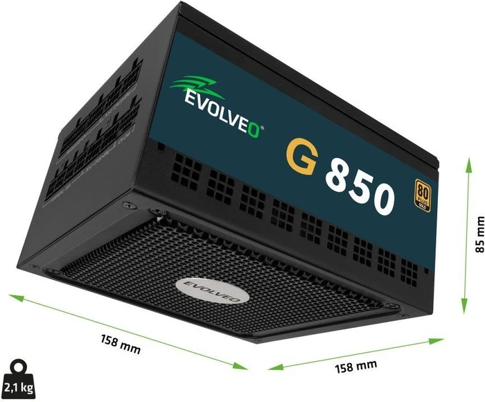 Evolveo Gold Series G850 schwarz 850W, ATX 3.1
