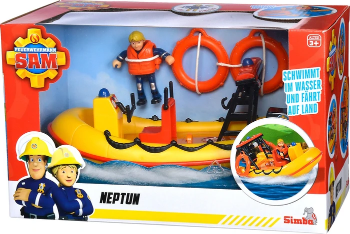 Simba Toys Feuerwehrmann Sam - Neptune Boot mit Figur