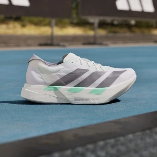 adidas Adizero Adios Pro 4 cloud white/iron metallic/pulse mint (Damen)