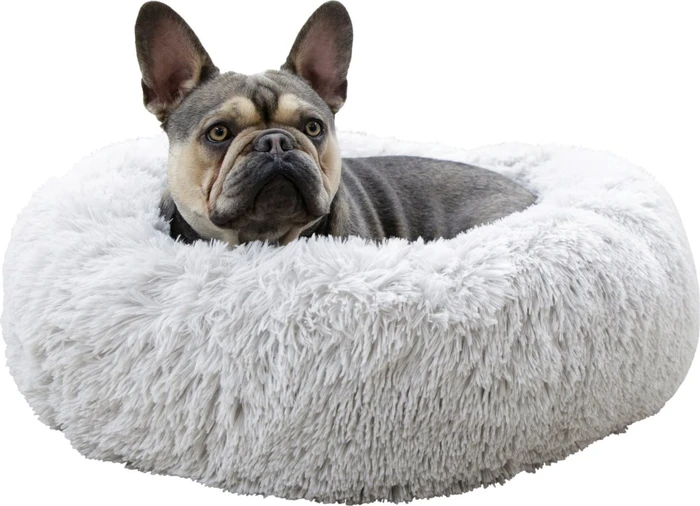 Kerbl Kuschelbett Fluffy, Ø60x18cm, hellgrau (80423) – Bild 2 von 4