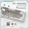Ajazz AK820, White & Grey, LEDs weiß, hot-swap, AS RED, USB, US Vorschaubild