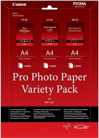 Canon PVP-201 Pro Photo Paper Variety Pack Fotopapier weiß, A4, 15 Blatt