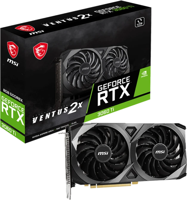 MSI GeForce RTX 3060 Ti Ventus 2X 8GD6X, 8GB GDDR6X, HDMI, 3x DP