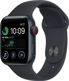 Apple Watch SE (2022) (GPS + Cellular) 40mm Mitternacht mit Sportarmband Mitternacht