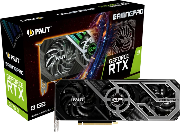 Palit GeForce RTX 3070 Ti GamingPro, 8GB GDDR6X, HDMI, 3x DP