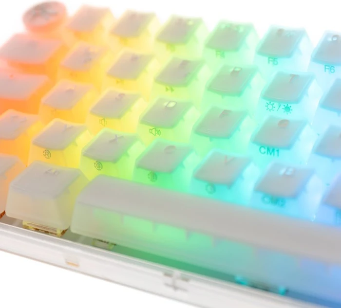 Ducky One 3 SF PBT, LEDs RGB, Aura White, MX RGB BLUE, USB, DE
