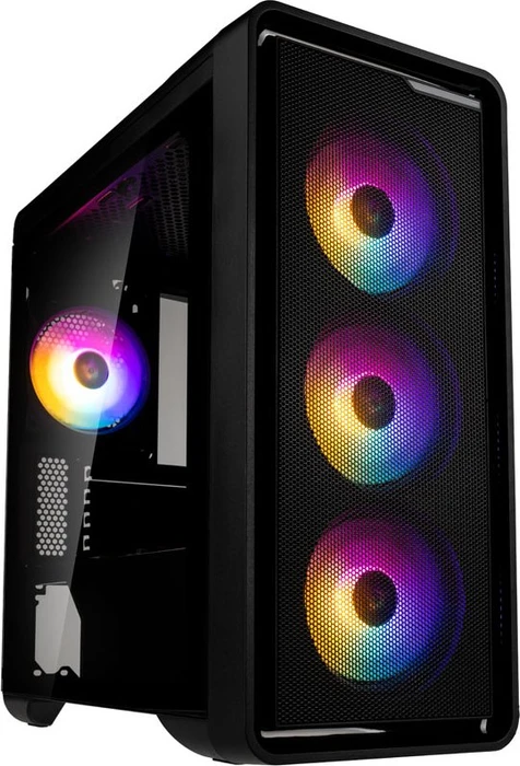 Zalman M3 Plus RGB, schwarz, Glasfenster