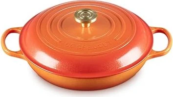 Le Creuset Gourmet-Profitopf Bräter aus Gusseisen rund 30cm 3.5l ofenrot