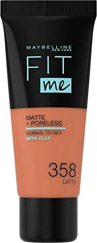 Maybelline Fit Me Matte & Poreless Foundation 358 latte, 30ml