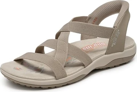 Skechers Slip-Ins: Reggae Slim - Stretch Flex natur (Damen)