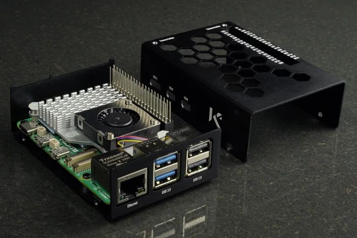 KKSB Aluminiumgehäuse für Raspberry Pi 5, schwarz