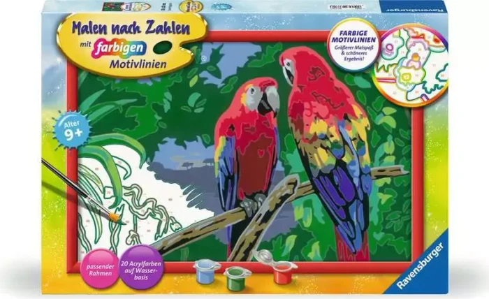 Ravensburger Malen nach Zahlen Bunte Papageien