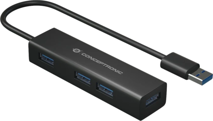 Conceptronic USB-Hub, 4x USB-A 3.0, USB-A/USB-C 3.0 [Stecker]