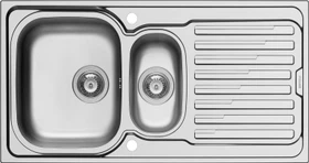 Pyramis Amaltia 11/2B 1D 100x50 Einbau Becken rechts edelstahl poliert