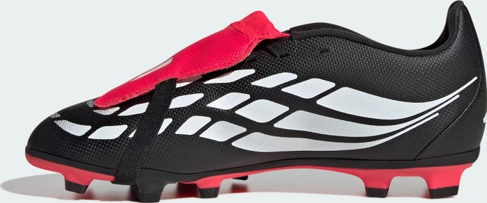adidas Predator Club Fold-Over Tongue FG/MG core black/cloud white/lucid red (Junior) (KI8895) – Bild 7