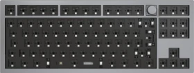 Keychron Q3 QMK Custom Knob Version, TKL 80% Layout, Barebone Tastatur, Silver Grey, ISO