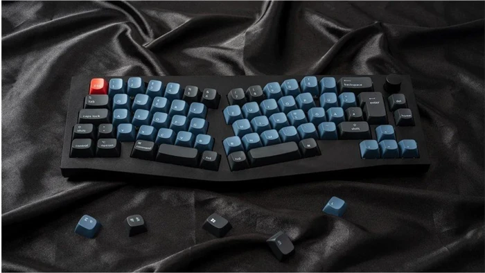Keychron Q8 Alice Knob Version, 65% Layout, LEDs RGB, Carbon Black, Gateron G Pro BROWN, USB, ND