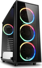 Sharkoon TG4 RGB, Lüfter LED RGB, Glasfenster