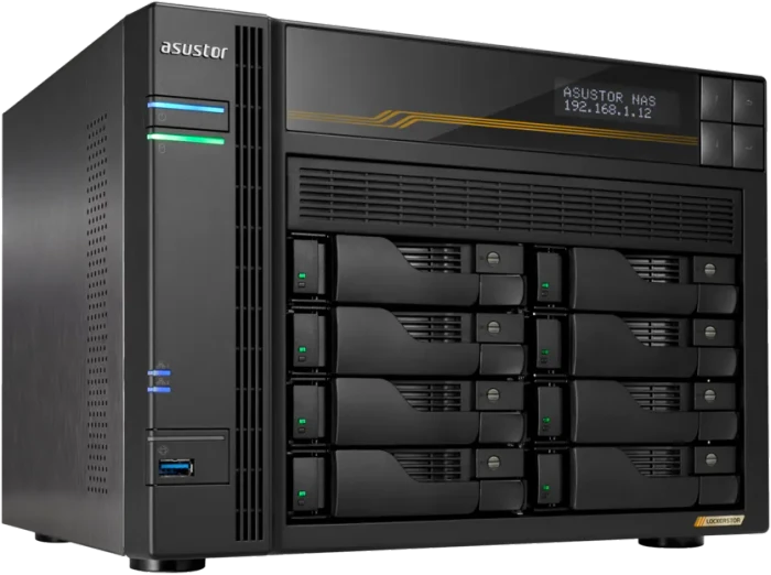 Asustor Lockerstor 8 Gen3 AS6808T 96TB, 16GB RAM ECC, 2x RJ-45 10GBase-T, 2x RJ-45 5GBase-T