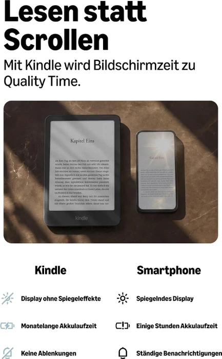 Amazon Kindle Paperwhite Signature 12. Gen, schwarz, 32GB Flash, ohne Werbung