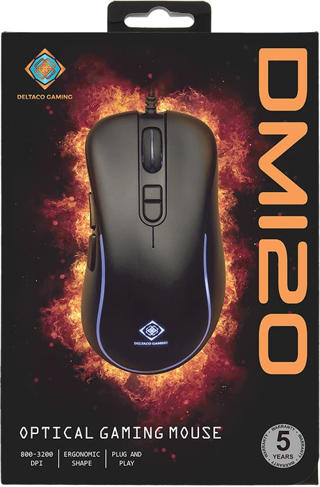 Deltaco DM120 Gaming Mouse schwarz, USB