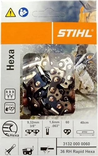 Stihl Rapid Hexa Sägekette, 40cm, 1.6mm, 3/8"