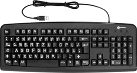 Geemarc Großschrifttastatur V3, schwarz, USB, DE (KBSV3_BLK_GE)