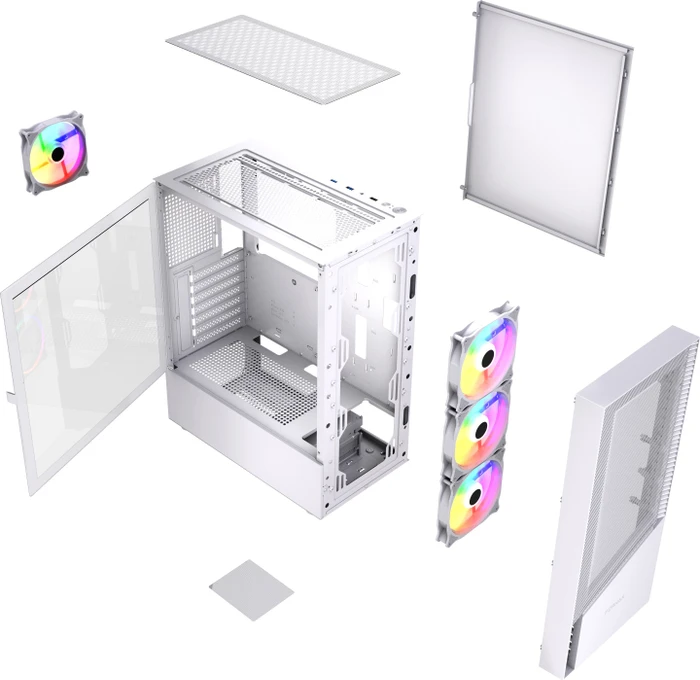 Gembird Fornax 4300 White, Glasfenster