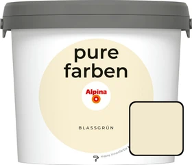 Alpina Farben Pure Farben Wandfarbe blassgrün innen grün, 2.5l