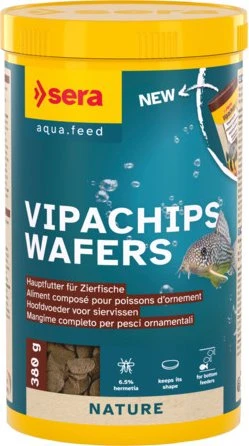 sera Vipachips Hauptfutter für alle Bodenbewohner, 370g, 1l