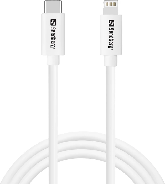 Sandberg USB-C AC 20W Charger EU + Lightning 1M weiß
